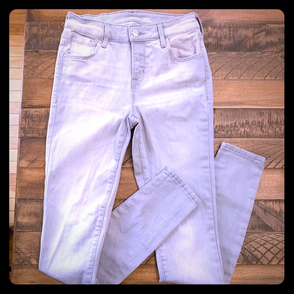 Old Navy Light Gray Rockstar Super Skinny Jeans